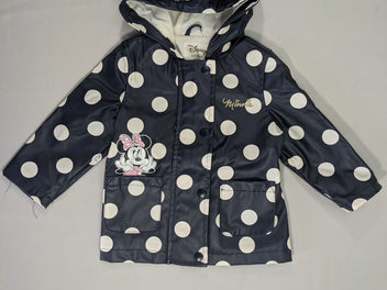 Ciré à capuche bleu pois blancs Minnie