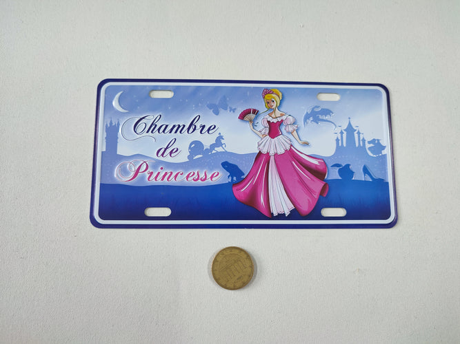 Plaque en métal "Chambre de Princesse", moins cher chez Petit Kiwi