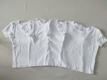 4 chemisettes m.c blanches