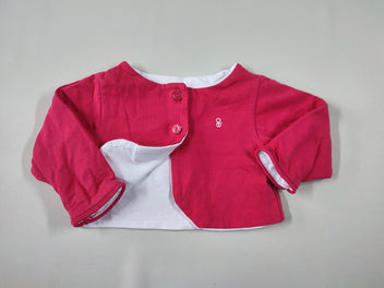 Gilet jersey doublé réversible rouge/blanc