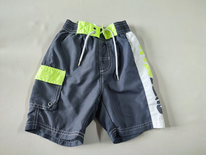 Maillot short gris "Surf team" poche latérale, moins cher chez Petit Kiwi