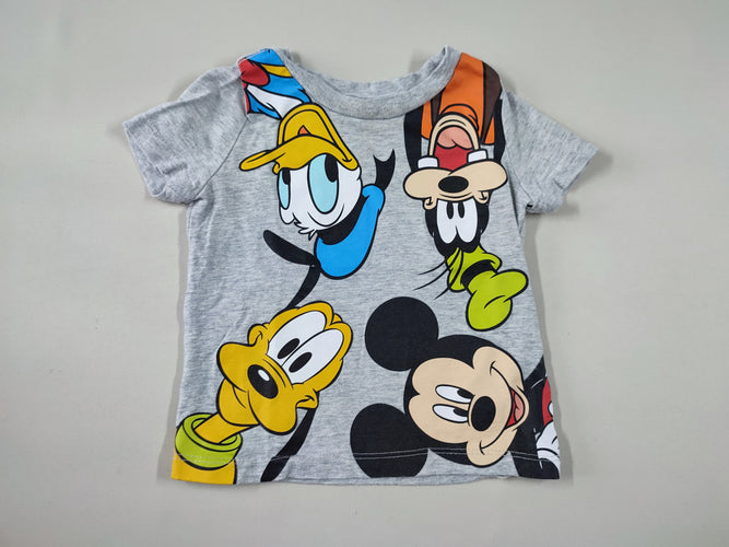 T-shirt m.c gris Donald, Dingo, Pluto, Mickey, moins cher chez Petit Kiwi
