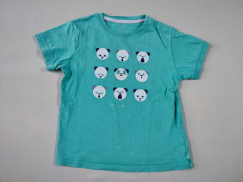 T-shirt m.c turquoise oursons expressifs