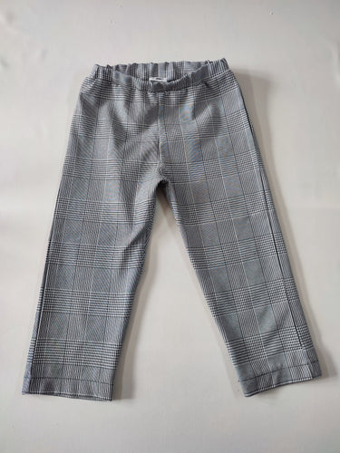 Pantalon pieds-de-poule blanc/noir, moins cher chez Petit Kiwi