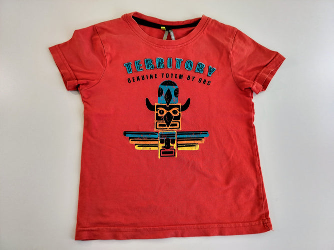 T-shirt m.c rouge, totem "territorayé", moins cher chez Petit Kiwi