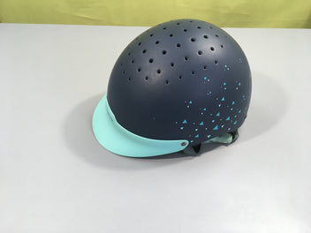 Bombe bleu-turquoise Fouganza 52-55cm