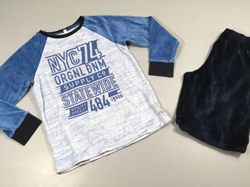 Pyjama velours bleu NYC