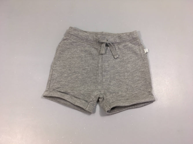 Short jersey à revers gris chiné, moins cher chez Petit Kiwi
