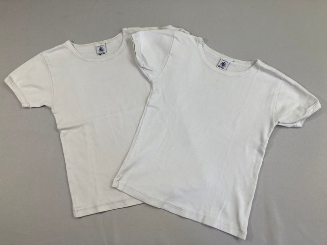 Lot de 2 chemisettes m.c blanches, moins cher chez Petit Kiwi