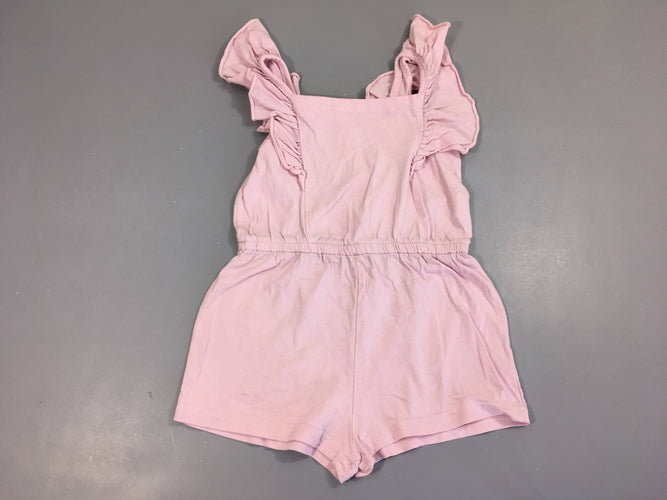 Combishort jersey rose pâle froufrou manches, moins cher chez Petit Kiwi