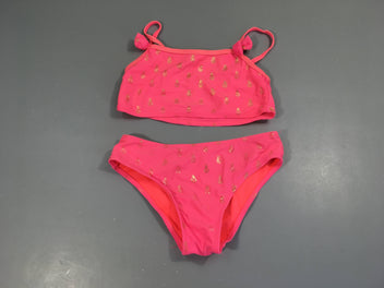 Bikini rose ananas dorés
