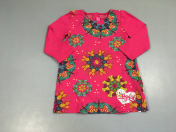 Robe m.l fuchsia insectes colorés