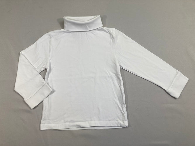 T-shirt m.l col roulé blanc, moins cher chez Petit Kiwi
