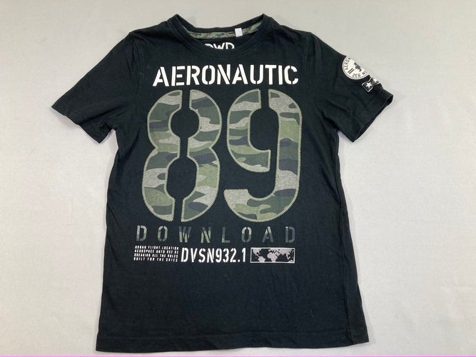 T-shirt m.c noir aeronautic 89, moins cher chez Petit Kiwi