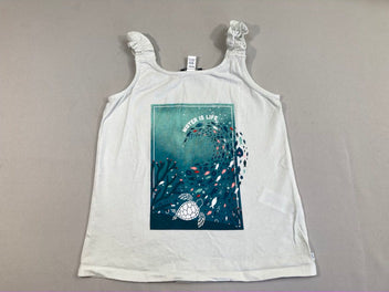 T-shirt s.m blanc tortue/poissons water