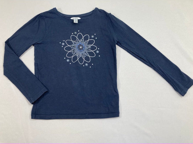 T-shirt m.l bleu foncé fleur tulle, moins cher chez Petit Kiwi