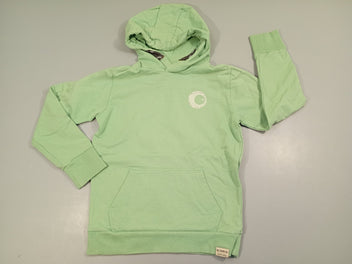 Sweat à capuche ver clair, petit flocage blanc