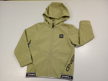 Veste style coupe- vent zippé  à capuche  kaki ,