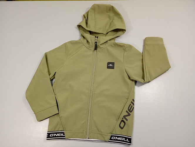 Veste style coupe- vent zippé  à capuche  kaki , "O' Neill", moins cher chez Petit Kiwi