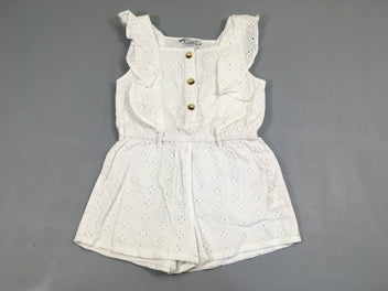 Combishort m.c blanche dentelle boutons