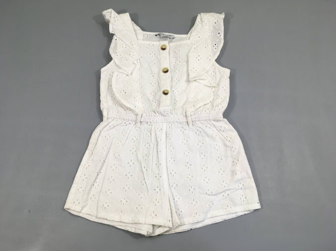 Combishort m.c blanche dentelle boutons, moins cher chez Petit Kiwi