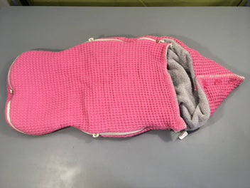 Chancelière nid d'abeille rose vif doublé velours pour siège coque