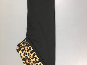 Legging de sport noir motifs léopard