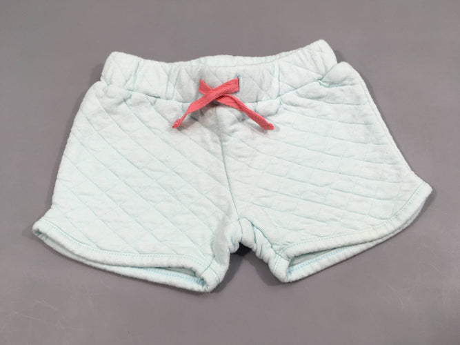 Short molleton texturé losanges bleu clair, moins cher chez Petit Kiwi