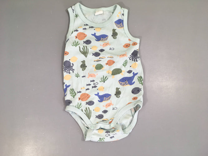Body s.m bleu clair animaux marins, moins cher chez Petit Kiwi
