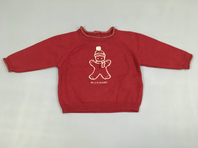 Pull bordeaux petit biscuit, moins cher chez Petit Kiwi