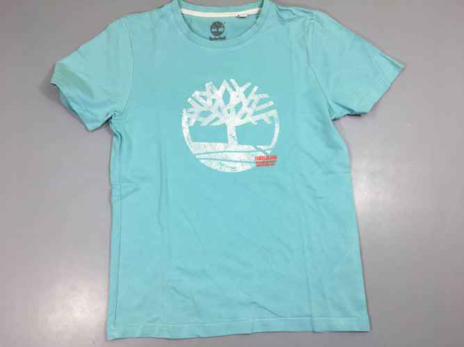 T-shirt m.c bleu Timberland-petite tache ventre, moins cher chez Petit Kiwi