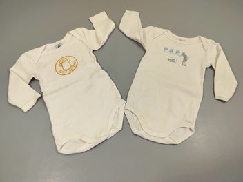 Lot de 2 bodies ml 1blanc