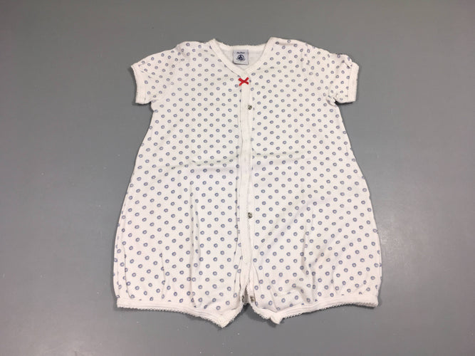 Bar.boteuse jersey blanc fleurs bleues, moins cher chez Petit Kiwi