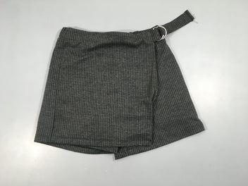 Jupe short style tweed gris pied de poule