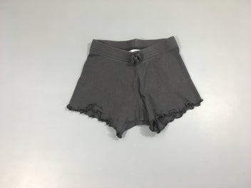 Short molleton côtes gris foncé