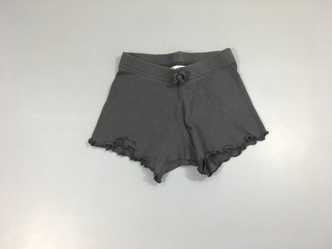 Short molleton côtes gris foncé, moins cher chez Petit Kiwi