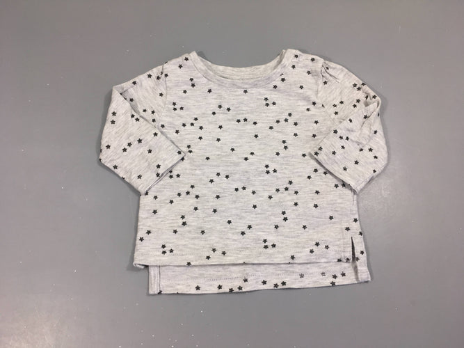 T-shirt m.l gris chiné étoiles, moins cher chez Petit Kiwi