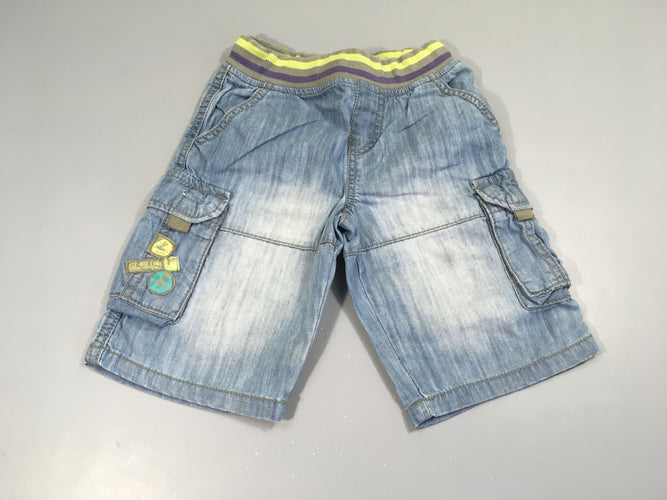 Bermuda denim cargo, moins cher chez Petit Kiwi