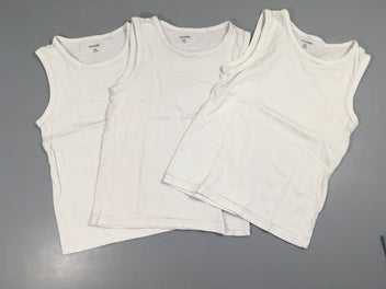 Lot de 3 chemisettes s.m blanches