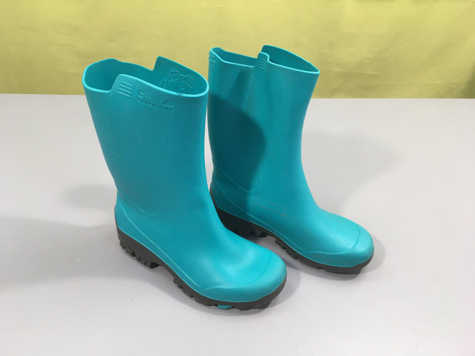 Bottes de pluie turquoises Solognac taille estimées, moins cher chez Petit Kiwi
