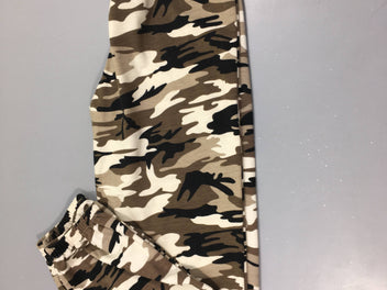 Pantalon molleton léger camouflage noir-taupe écru