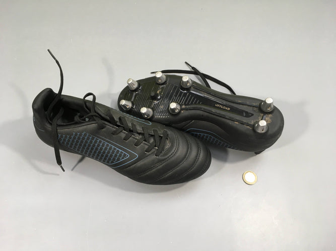 Offload-Chaussures à crampons noir-bleu Rugby, moins cher chez Petit Kiwi
