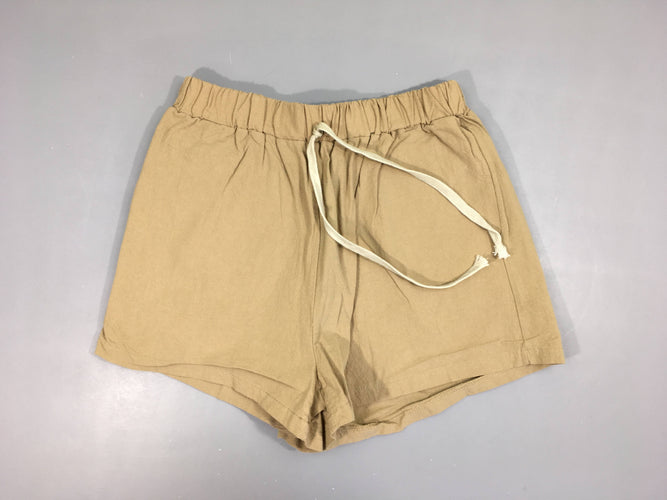 Short texturé beige taille élastique, moins cher chez Petit Kiwi