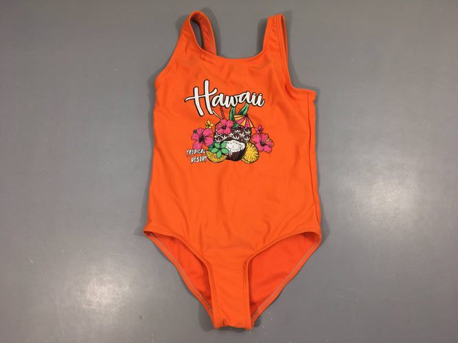 Maillot orange Hawaii, moins cher chez Petit Kiwi