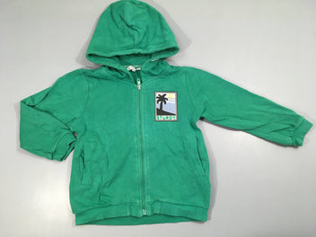 Sweat zippé à capuche vert Sturdy palmier