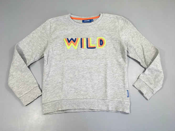 Sweat gris chiné WILD couleur, moins cher chez Petit Kiwi