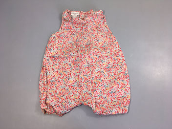 Combishort grise fleurie rose bleu s.moks