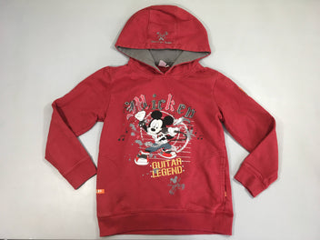 Sweat à capuche bordeux Mickey, légèrement bouloché