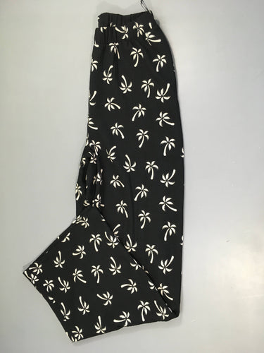 Pantalon léger ample noir palmiers, moins cher chez Petit Kiwi