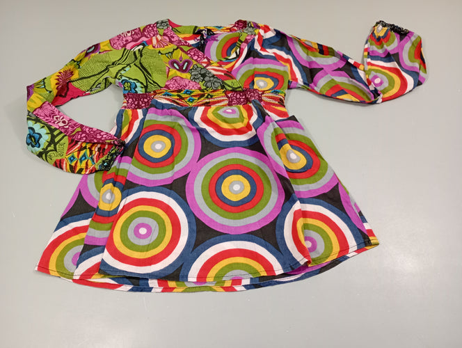 Tunique ml  à motifs multicolore, moins cher chez Petit Kiwi